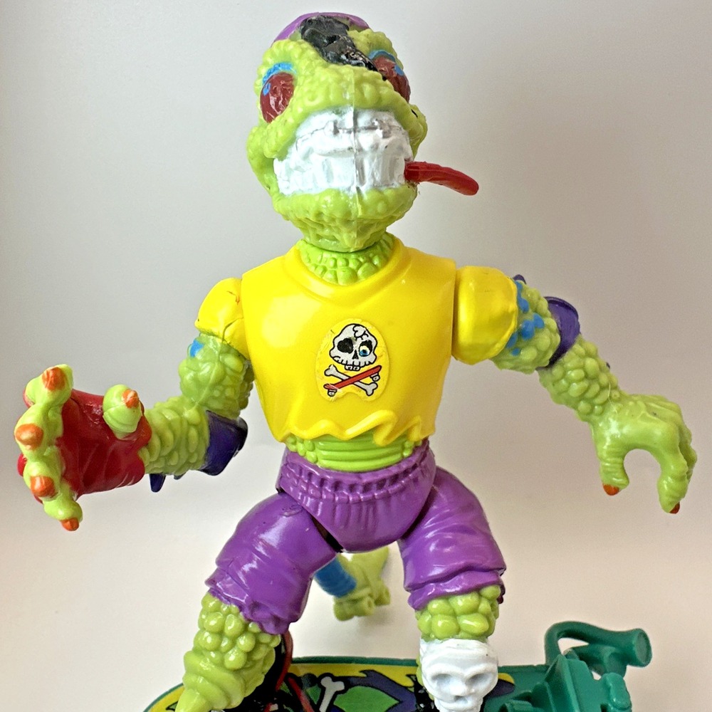 Vintage 1990 TMNT Mondo Gecko Complete w/ File Card Teenage Mutant Ninja Turtles - Picture 3 of 15